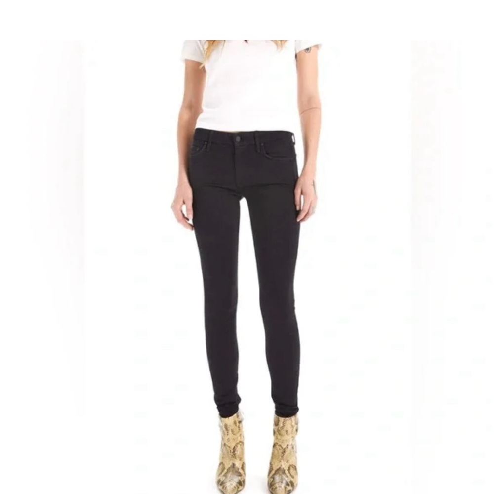 Mother the looker black skinny jeans in “not guilty”